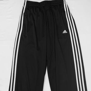 SOLD // Adidas Track Pants Black with White Stripe